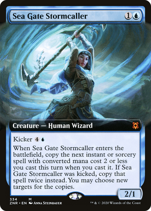 Sea Gate Stormcaller (ZNR-334) [Zendikar Rising] (Extended Art) MTG Single Wizards of the Coast