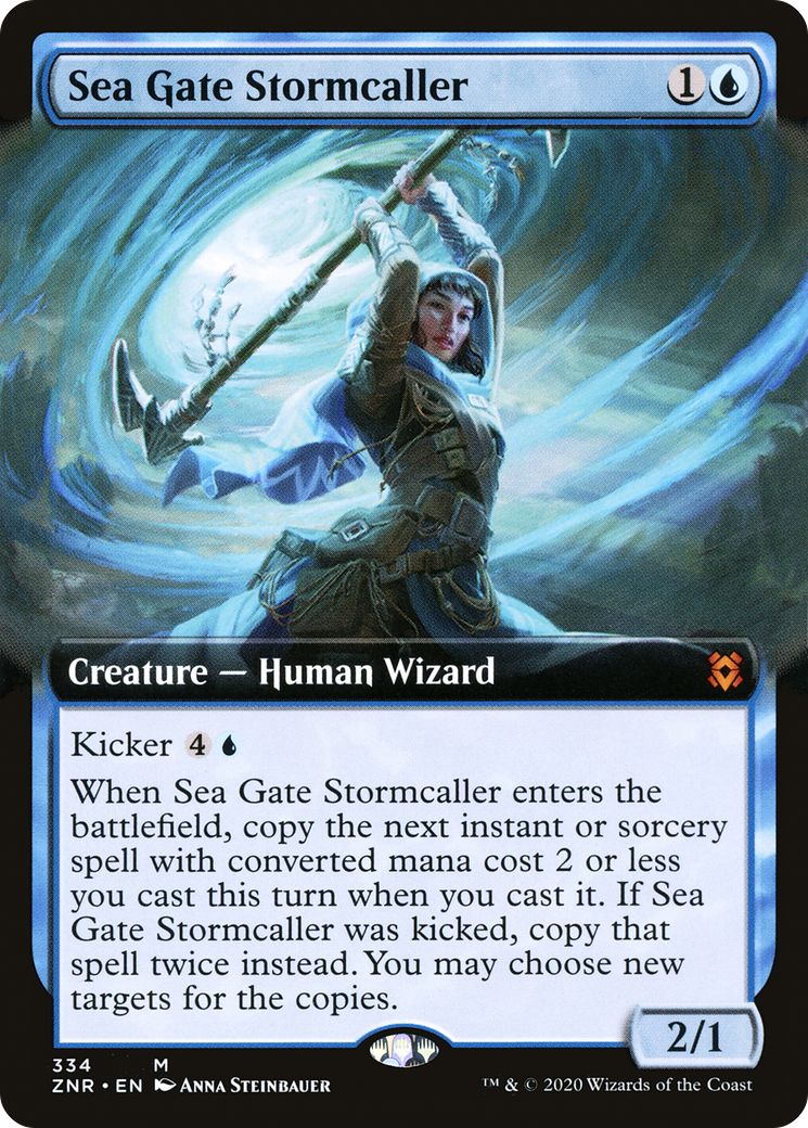 Sea Gate Stormcaller (ZNR-334) [Zendikar Rising] (Extended Art) Foil MTG Single Wizards of the Coast