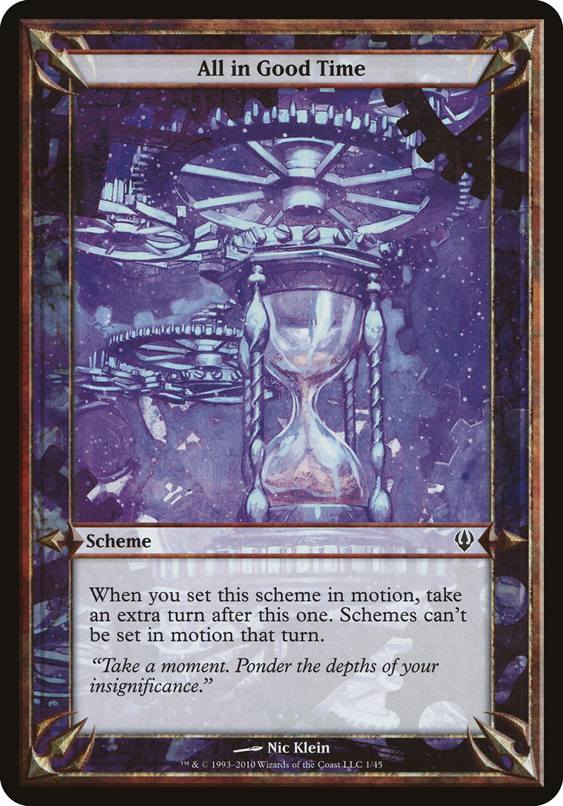 All in Good Time (Archenemy) (OVER-) [Misc] Archenemy Schemes MTG Single Wizards of the Coast