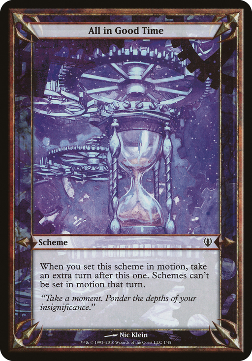 All in Good Time (Archenemy) (OVER-) [Misc] Archenemy Schemes MTG Single Wizards of the Coast