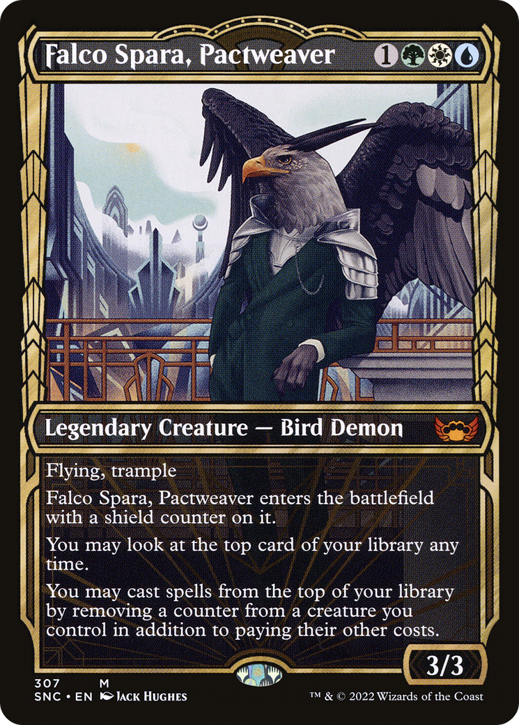 Falco Spara, Pactweaver (SNC-307) [Streets of New Capenna] (Showcase) Foil MTG Single Wizards of the Coast