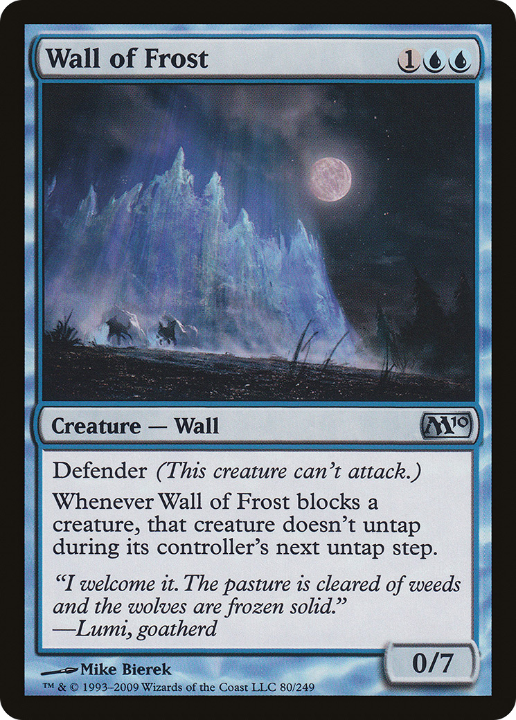 Wall of Frost (M10-080) [Magic 2010] MTG Single Wizards of the Coast