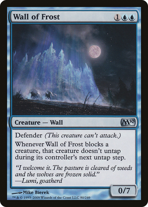 Wall of Frost (M10-080) [Magic 2010] MTG Single Wizards of the Coast