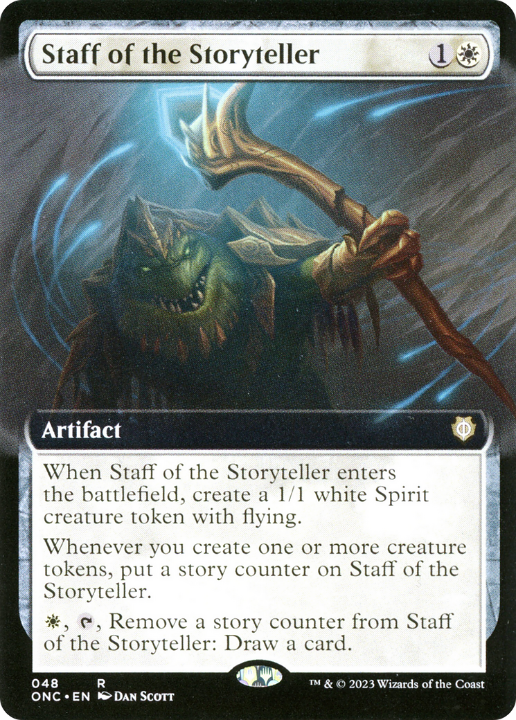 Staff of the Storyteller (ONC-048) [Phyrexia: All Will Be One Commander] (Extended Art) MTG Single Wizards of the Coast