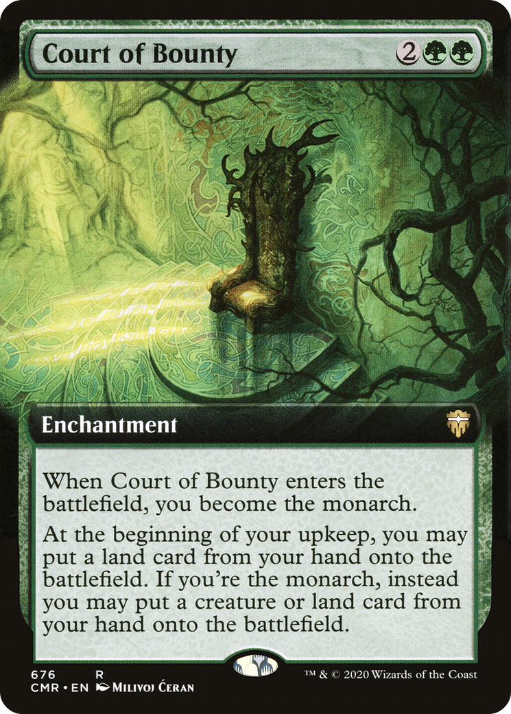Court of Bounty (CMR-676) [Commander Legends] (Extended Art) Foil MTG Single Wizards of the Coast