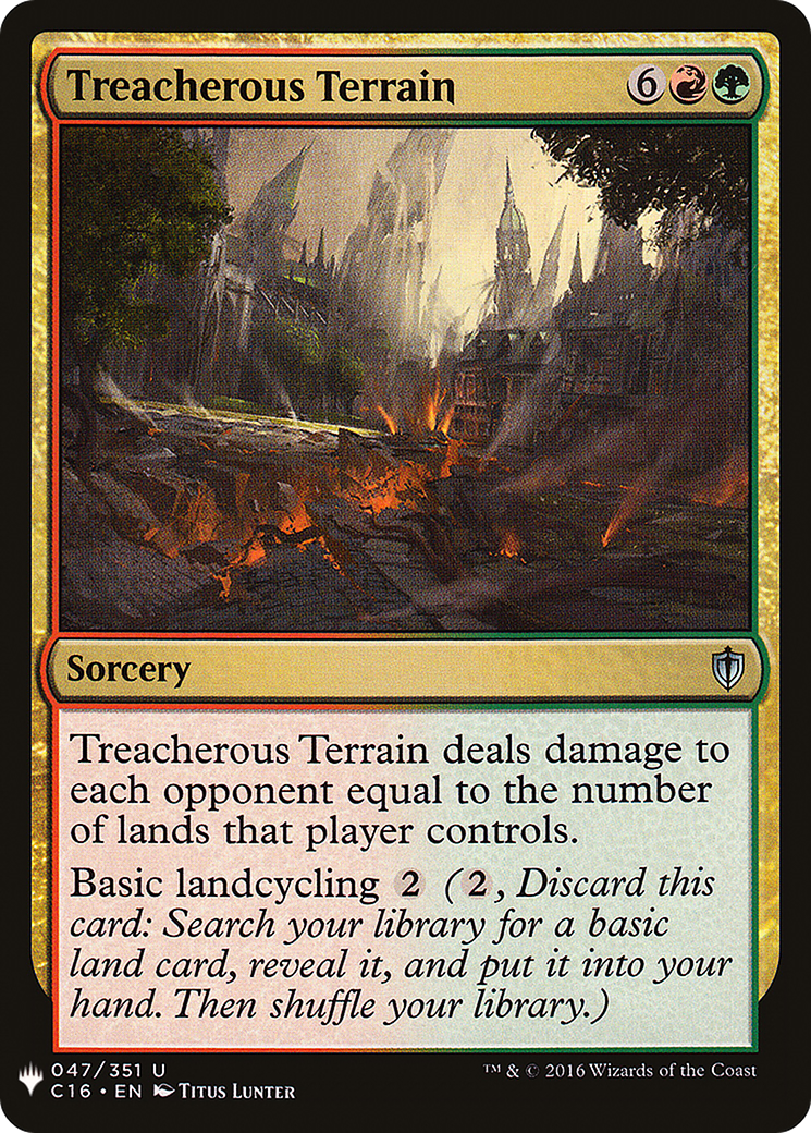 Treacherous Terrain (LIST-C16-47) [Mystery Booster] The List MTG Single Wizards of the Coast