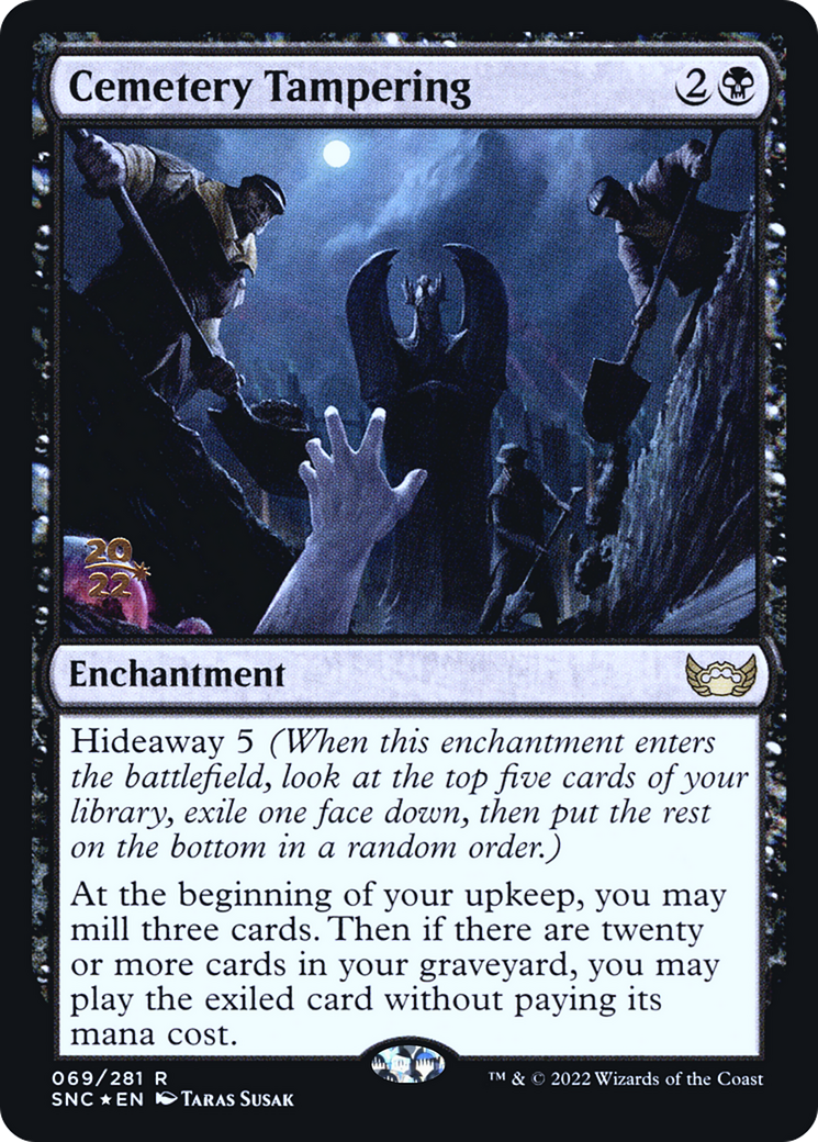 Cemetery Tampering (PRE-69S) [Streets of New Capenna Promos] Foil MTG Single Wizards of the Coast