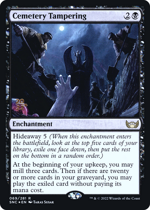 Cemetery Tampering (PRE-69S) [Streets of New Capenna Promos] Foil MTG Single Wizards of the Coast