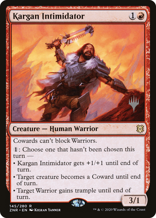 Kargan Intimidator (PPZNR-145P) [Zendikar Rising Promos] MTG Single Wizards of the Coast