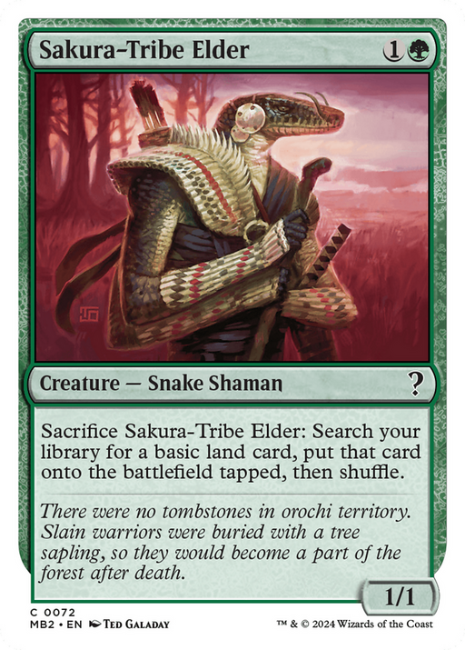 Sakura-Tribe Elder (White Border) (MB2-072) [Mystery Booster] Mystery Booster 2 MTG Single Wizards of the Coast