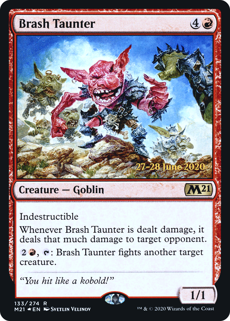 Brash Taunter (PRE-133) [Core Set 2021 Promos] Foil MTG Single Wizards of the Coast