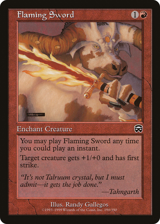 Flaming Sword (MMQ-190) [Mercadian Masques] MTG Single Wizards of the Coast