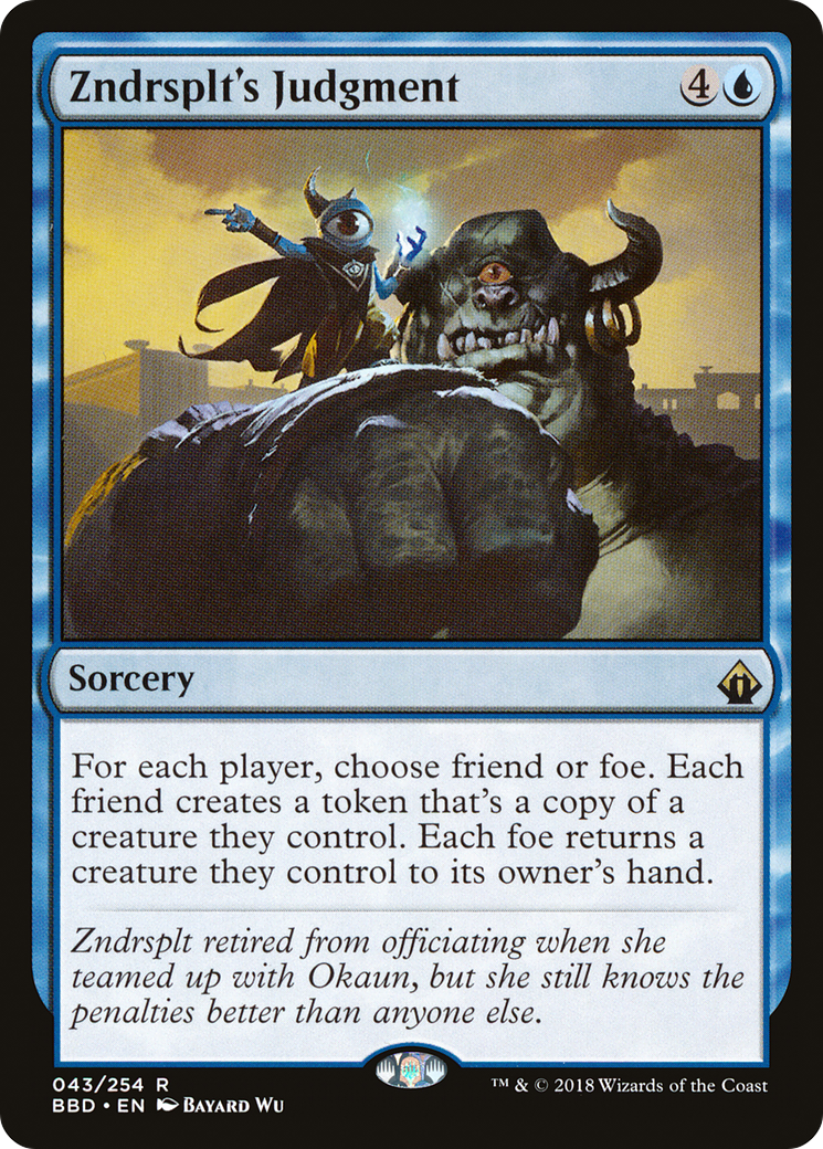 Zndrsplt's Judgment (BBD-043) [Battlebond] Foil MTG Single Wizards of the Coast