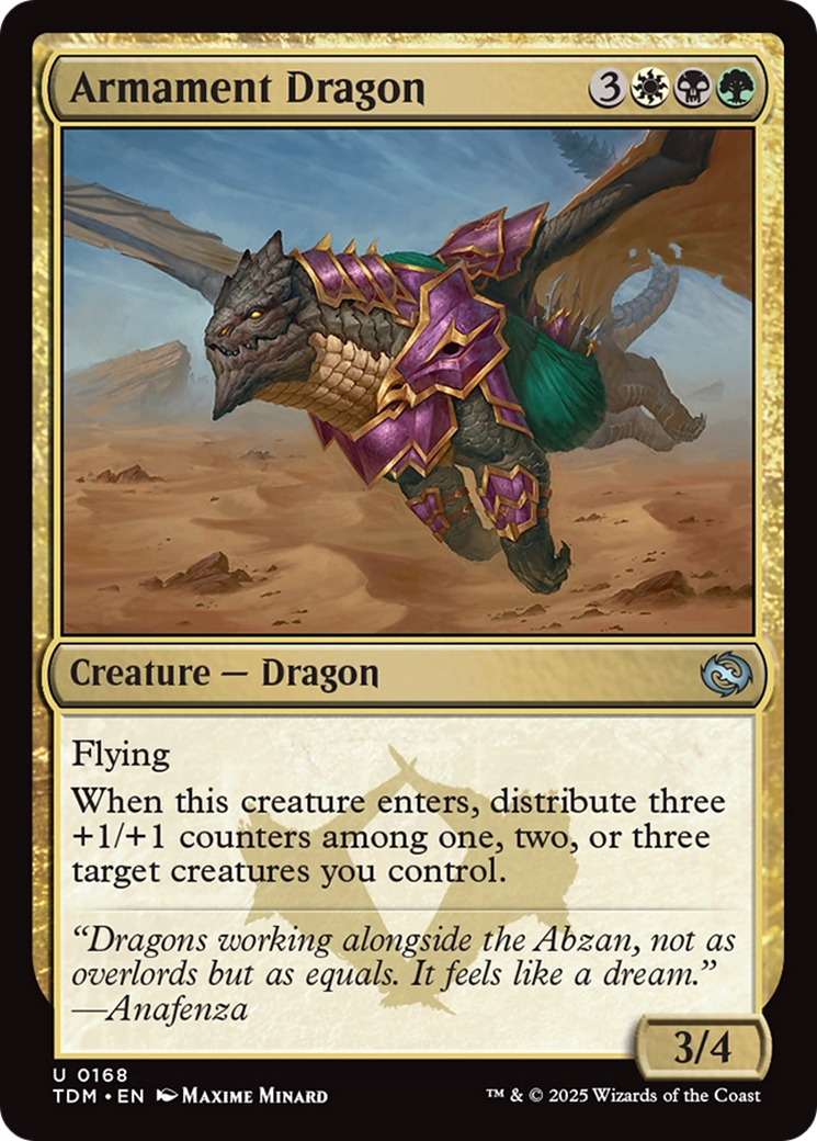 Armament Dragon (TDM-168) [Tarkir: Dragonstorm] Foil MTG Single Wizards of the Coast