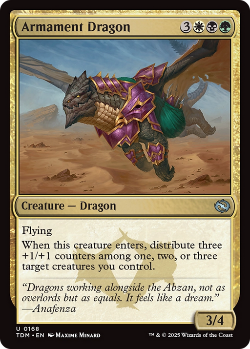 Armament Dragon (TDM-168) [Tarkir: Dragonstorm] MTG Single Wizards of the Coast