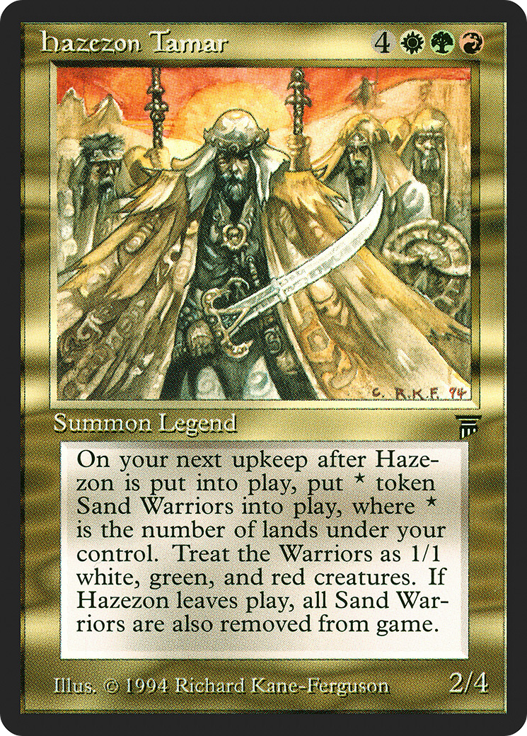 Hazezon Tamar (LEG-) [Oldschool] Legends MTG Single Wizards of the Coast