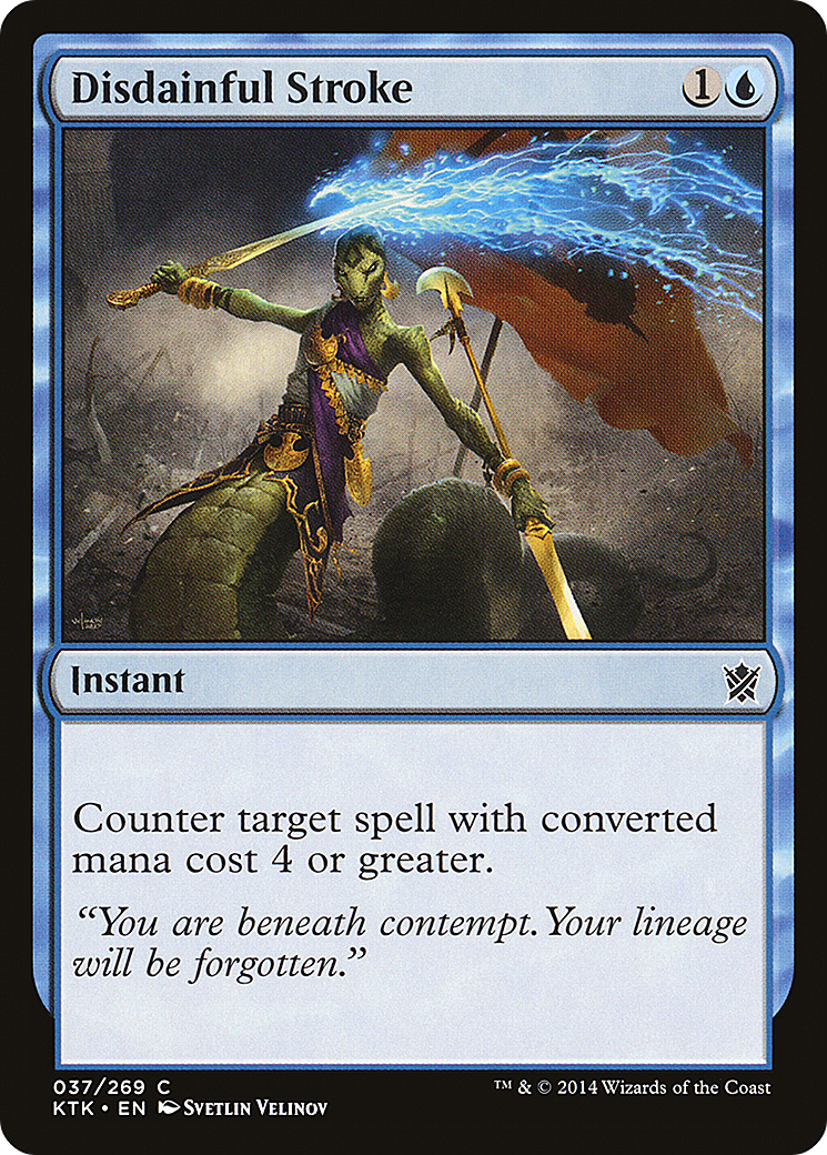 Disdainful Stroke (KTK-037) [Khans of Tarkir] Foil MTG Single Wizards of the Coast