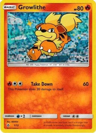 Growlithe - 1/12 (/12) Holofoil [Promos: McDonalds Promos 2018] Pokemon Single Pokémon