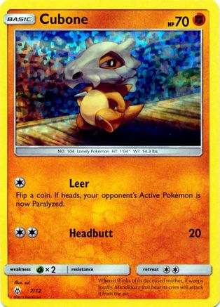 Cubone - 7/12 (/12) Holofoil [Promos: McDonalds Promos 2018] Pokemon Single Pokémon