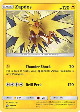 Zapdos - SM145 (/248) Holofoil [SM: Black Star Promos] Pokemon Single Pokémon