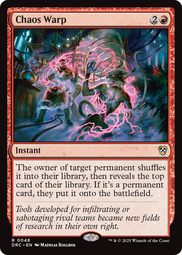 Chaos Warp (DRC-048) [Commander: Aetherdrift] MTG Single Wizards of the Coast