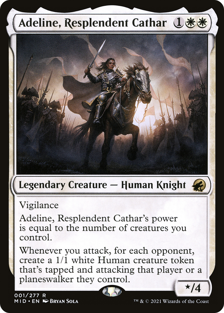 Adeline, Resplendent Cathar [Innistrad: Midnight Hunt] MTG Single Magic: The Gathering