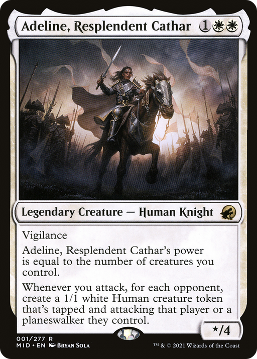 Adeline, Resplendent Cathar [Innistrad: Midnight Hunt] MTG Single Magic: The Gathering