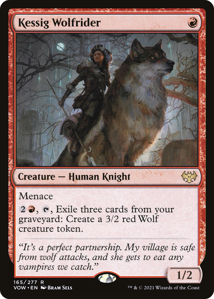 Kessig Wolfrider (VOW-165) [Innistrad: Crimson Vow] Foil MTG Single Wizards of the Coast