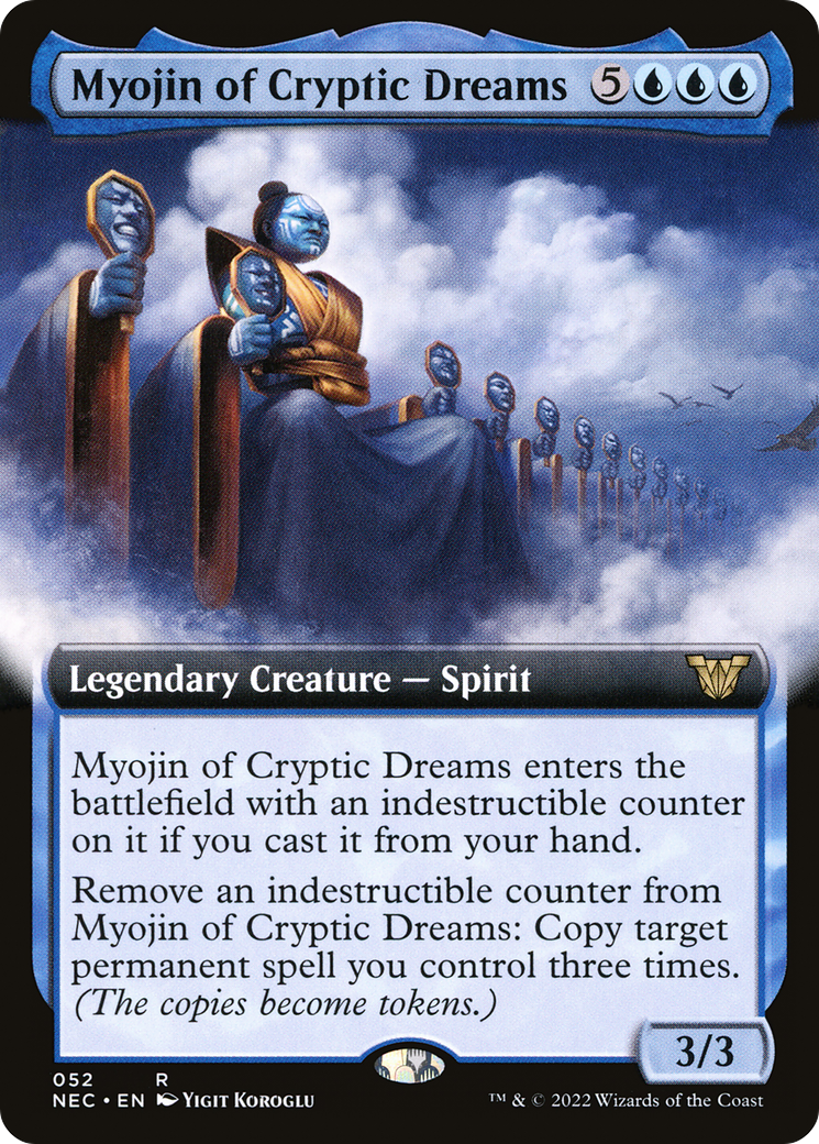 Myojin of Cryptic Dreams (NEC-052) [Neon Dynasty Commander] (Extended Art) MTG Single Wizards of the Coast