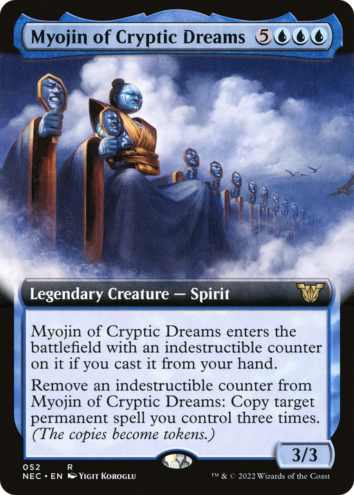 Myojin of Cryptic Dreams (NEC-052) [Neon Dynasty Commander] (Extended Art) MTG Single Wizards of the Coast