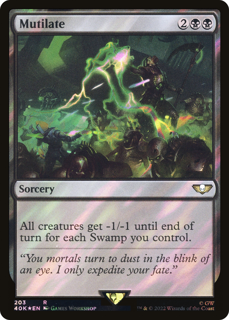 Mutilate (40K-203★) [Warhammer 40,000 Commander] Foil MTG Single Wizards of the Coast