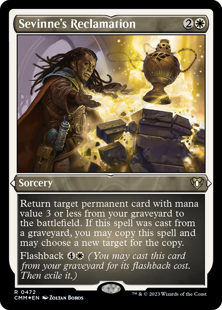 Sevinne's Reclamation (CMM-472) [Commander Masters] Etched Foil MTG Single Wizards of the Coast
