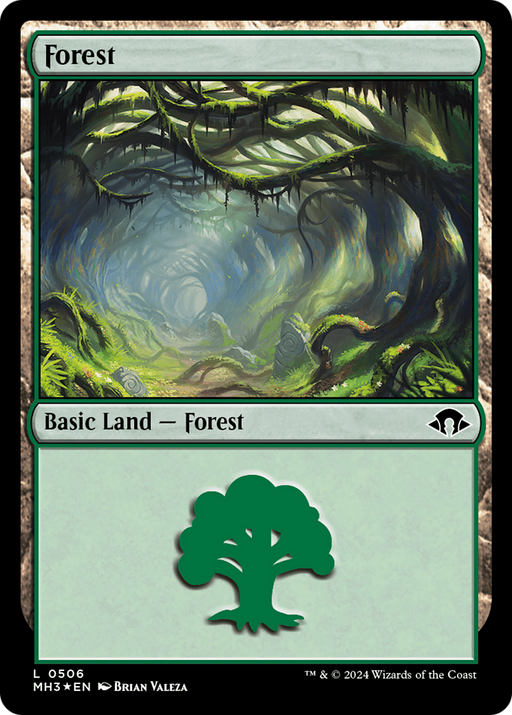 Forest (0506) (Ripple Foil) (MH3-506) [Modern Horizons 3] Foil MTG Single Wizards of the Coast