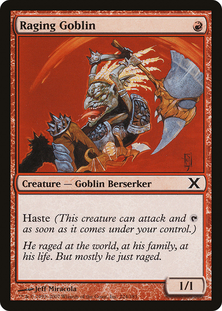 Raging Goblin (10E-224) [Tenth Edition] MTG Single Wizards of the Coast