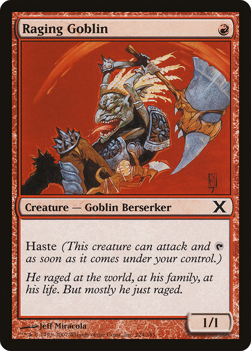 Raging Goblin (10E-224) [Tenth Edition] MTG Single Wizards of the Coast