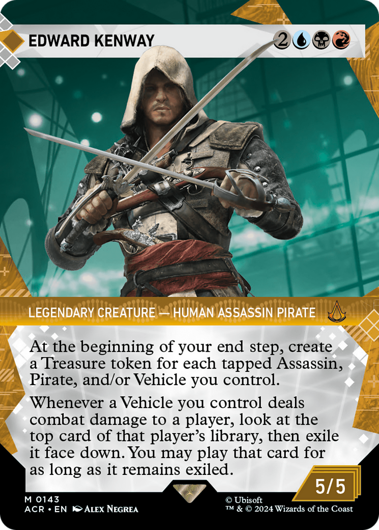 Edward Kenway (ACR-143) [Assassin's Creed] (Showcase) (Borderless) Foil MTG Single Wizards of the Coast