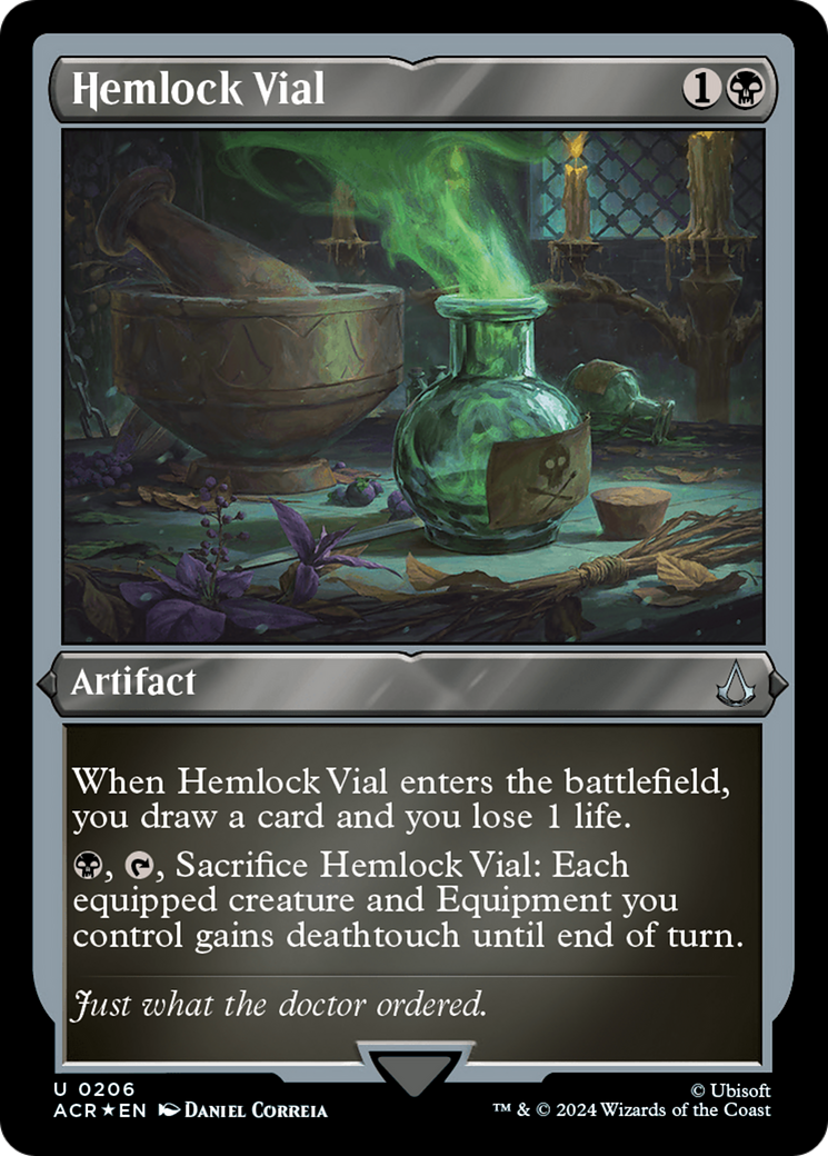 Hemlock Vial (ACR-206) [Assassin's Creed] Etched Foil MTG Single Wizards of the Coast