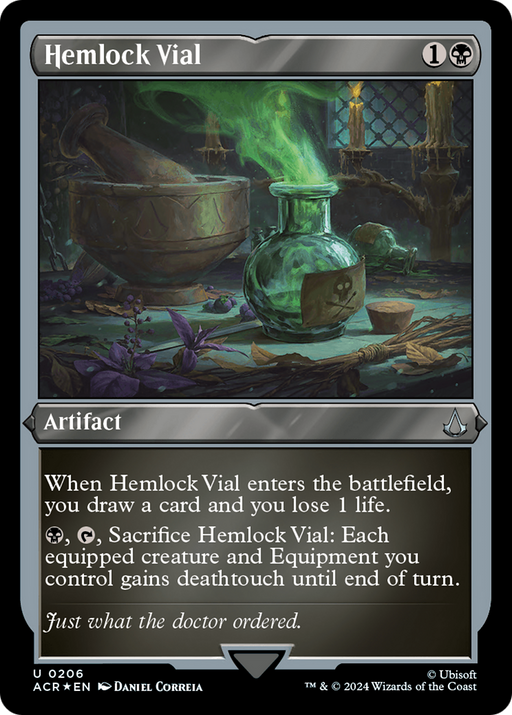 Hemlock Vial (ACR-206) [Assassin's Creed] Etched Foil MTG Single Wizards of the Coast