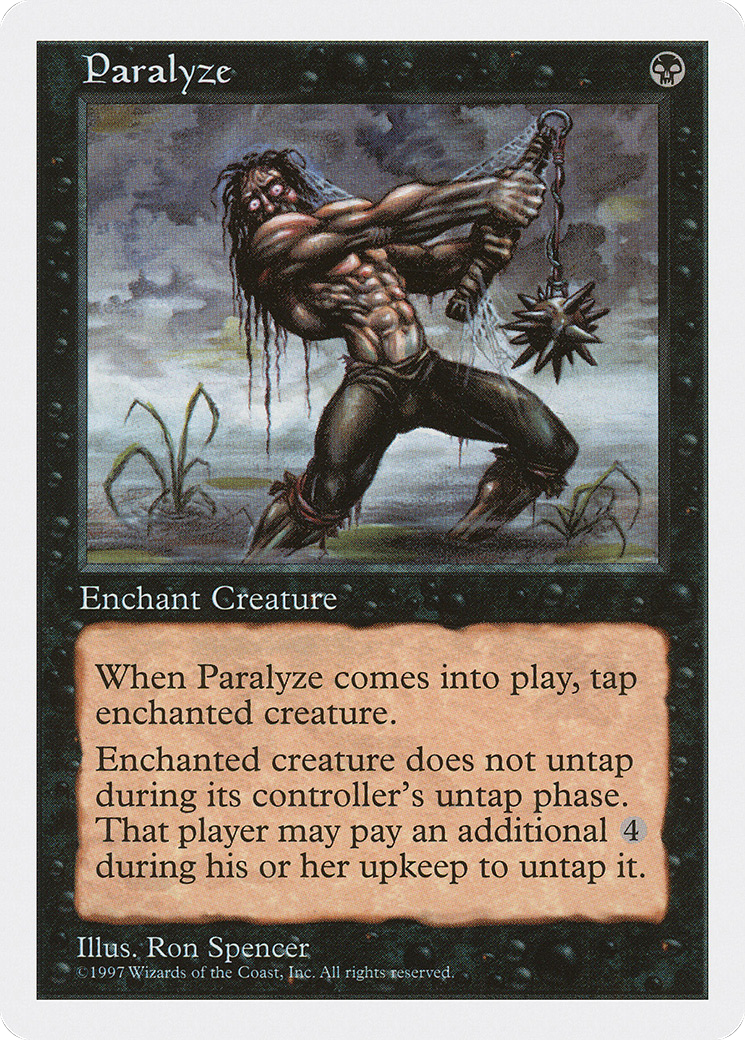 Paralyze (5ED-185) [Fifth Edition] MTG Single Wizards of the Coast