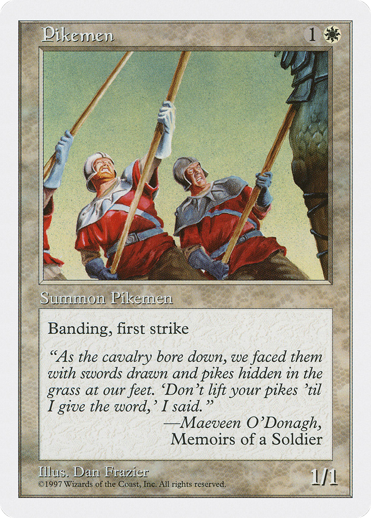 Pikemen (5ED-052) [Fifth Edition] MTG Single Wizards of the Coast