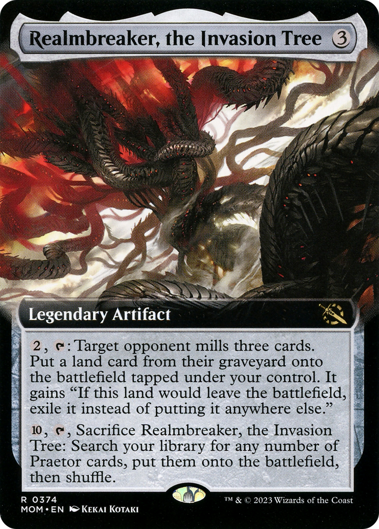Realmbreaker, the Invasion Tree (MOM-374) [March of the Machine] (Extended Art) Foil MTG Single Wizards of the Coast