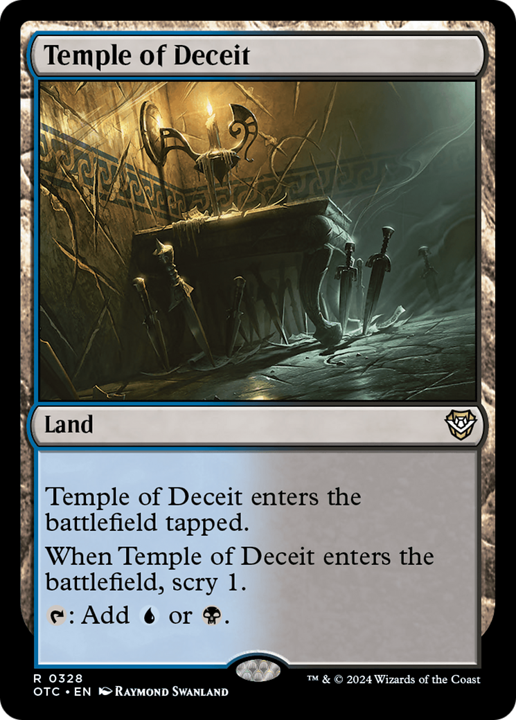 Temple of Deceit (OTC-328) [Outlaws of Thunder Junction Commander] MTG Single Wizards of the Coast
