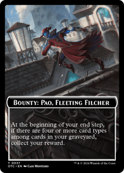 Bounty: Paq, Fleeting Filcher // Bounty Rules Double-Sided Token [Tokens] Outlaws of Thunder Junction Commander Tokens MTG Single Magic: The Gathering