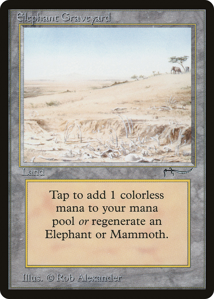Elephant Graveyard (ARN-) [Oldschool] Arabian Nights MTG Single Wizards of the Coast
