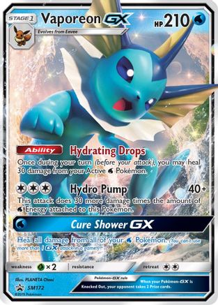 Vaporeon GX SM172/248 Holofoil [SM: Black Star Promos] Pokemon Single Pokémon