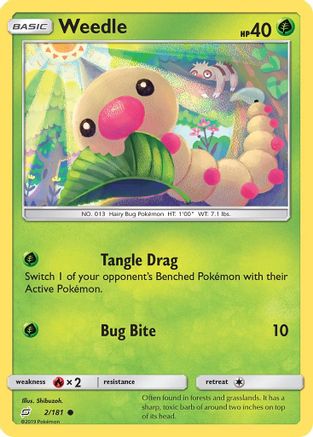 Weedle (2/181) [SM: Team Up] Pokemon Single Pokémon