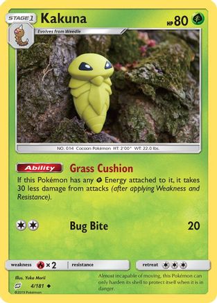 Kakuna (4/181) Reverse Holofoil [SM: Team Up] Pokemon Single Pokémon