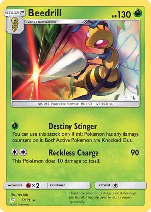 Beedrill (/181) Reverse Holofoil [SM: Team Up] Pokemon Single Pokémon