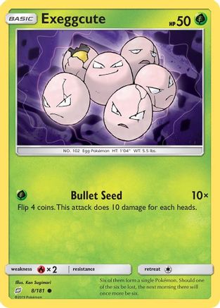 Exeggcute (8/181) Reverse Holofoil [SM: Team Up] Pokemon Single Pokémon