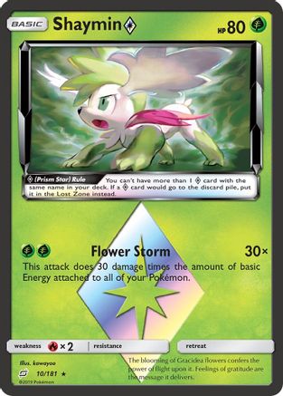 Shaymin Prism Star (10/181) Holofoil [SM: Team Up] Pokemon Single Pokémon